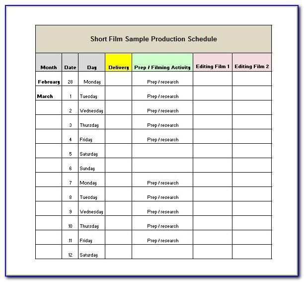 Production Planning Template Excel Free Download