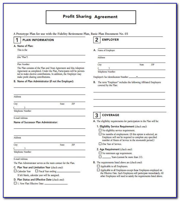 Profit Sharing Agreement Template Canada