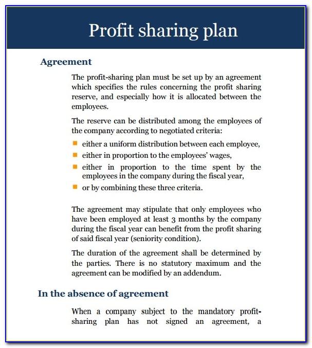 Profit Sharing Agreement Template South Africa