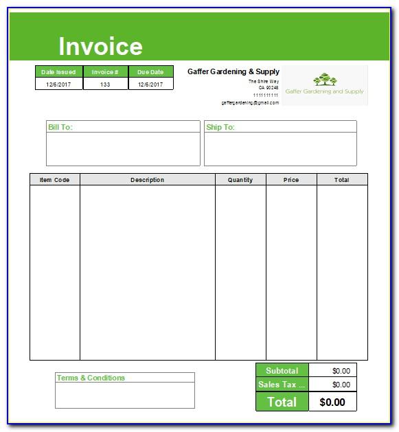 Quickbooks Invoice Template Download