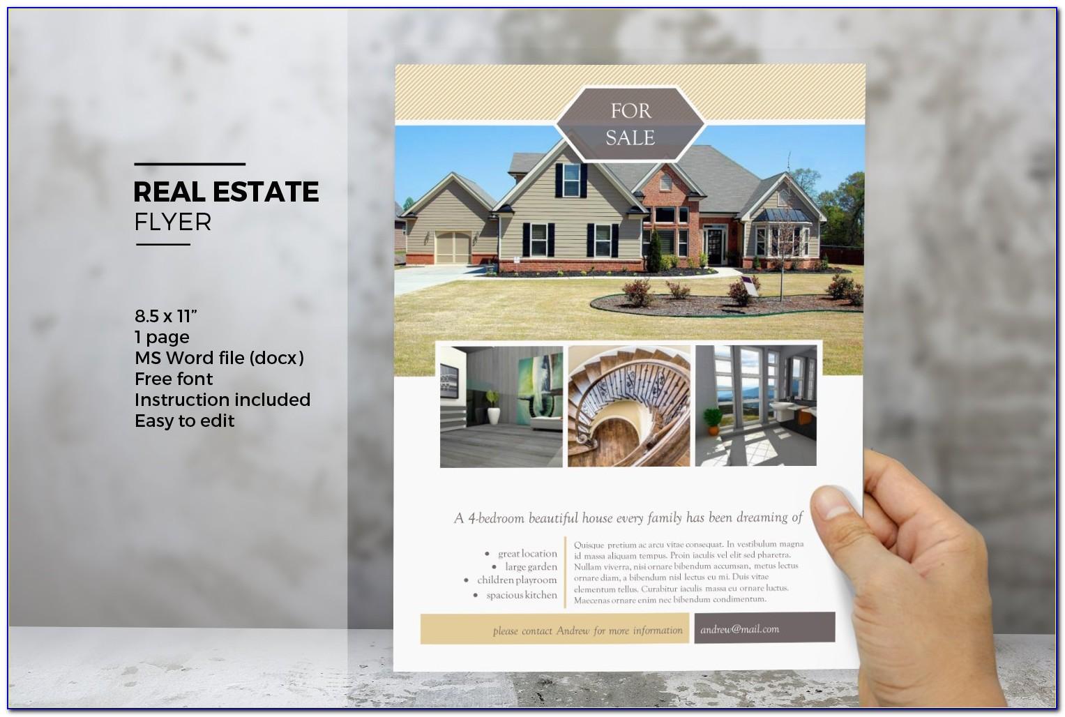 Real Estate Flyer Template Microsoft Word