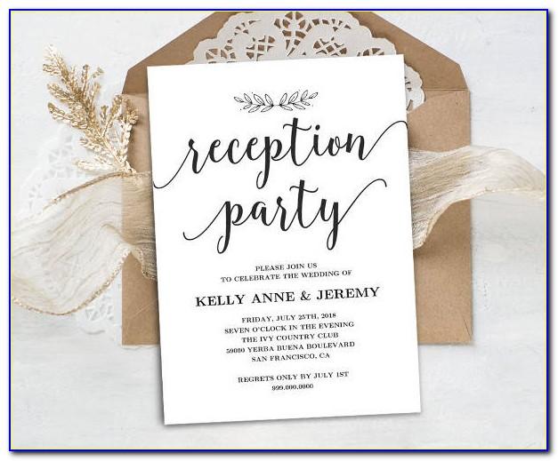 Reception Invitation Designs