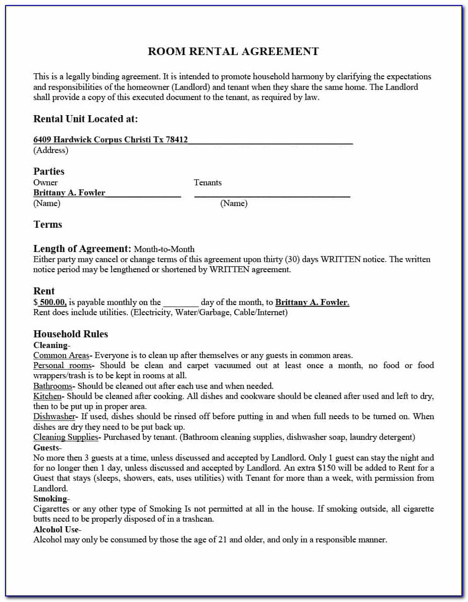 Rental Agreements Examples