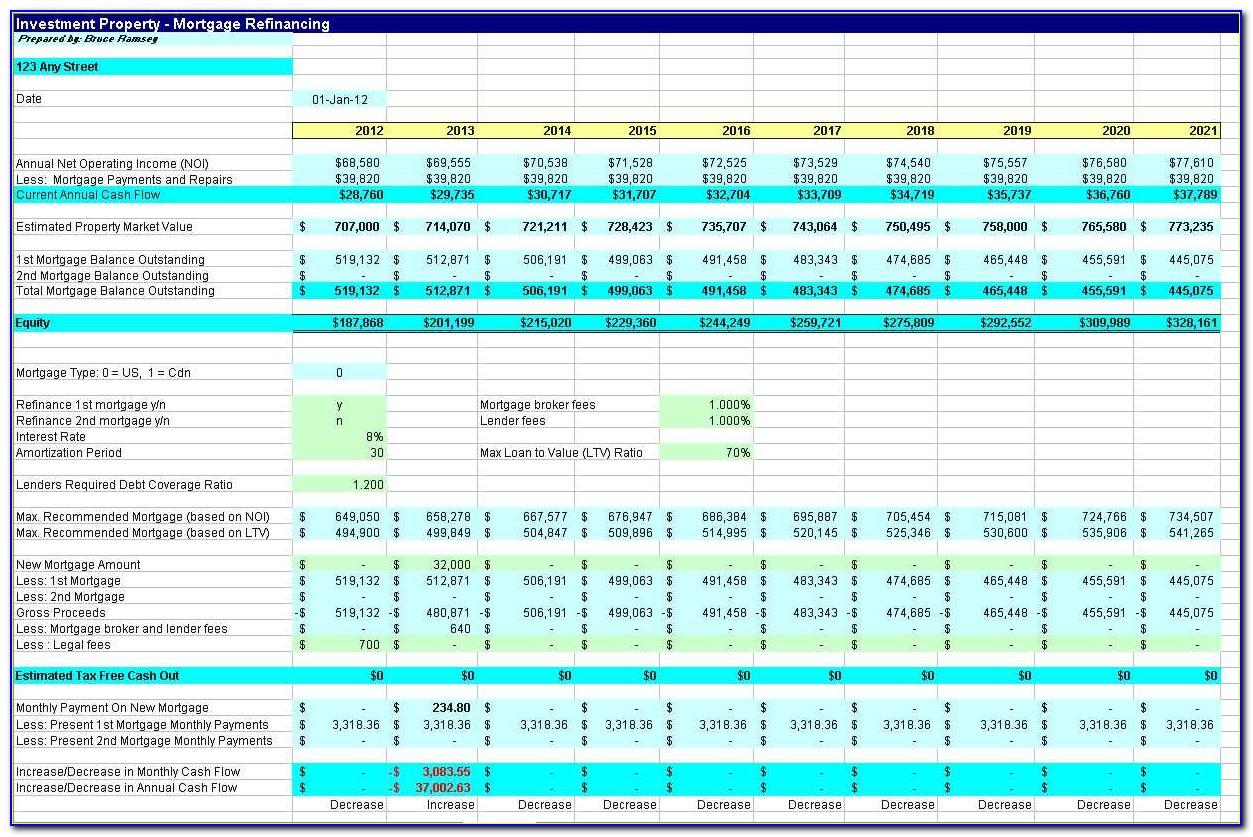 Rental Property Spreadsheet Template Excel