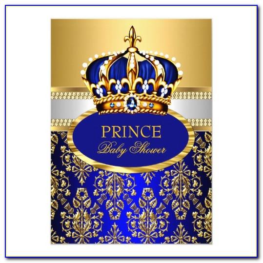 Royal Prince Baby Shower Invitation Template