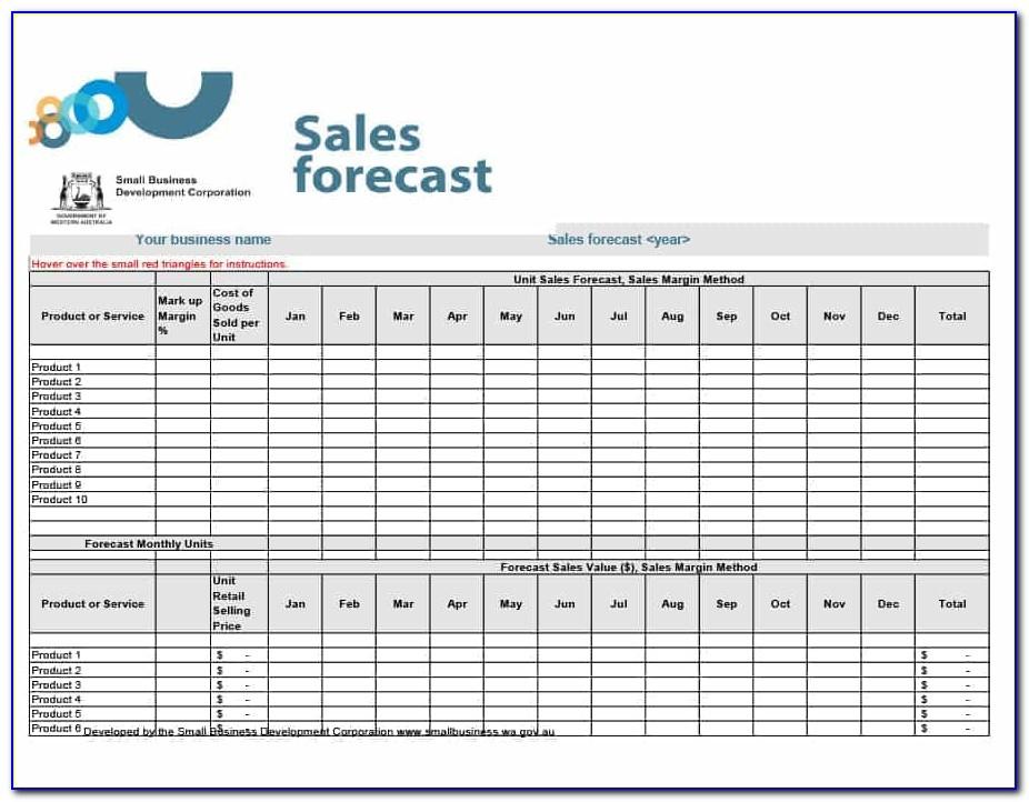 Sales Forecast Model Excel Template