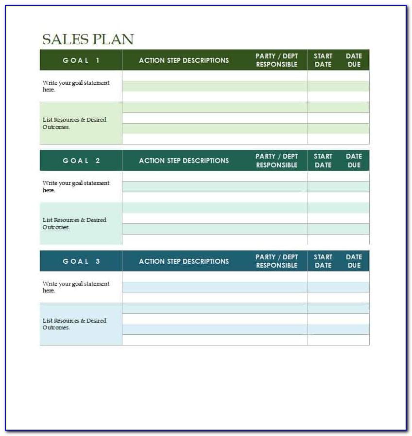 Sales Plan Example Word