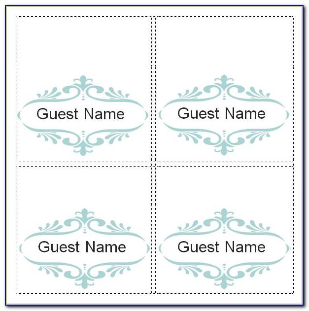 Seating Card Template Free