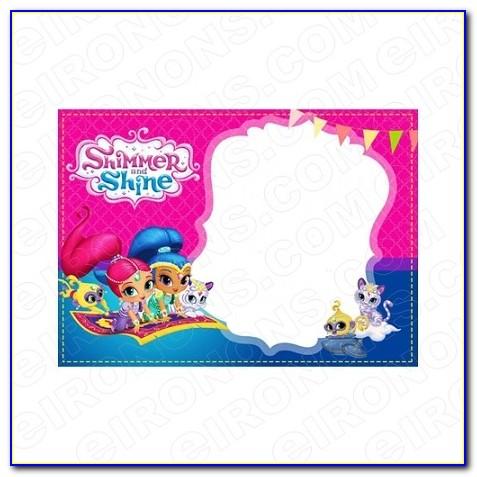 Shimmer And Shine Birthday Invitation Template