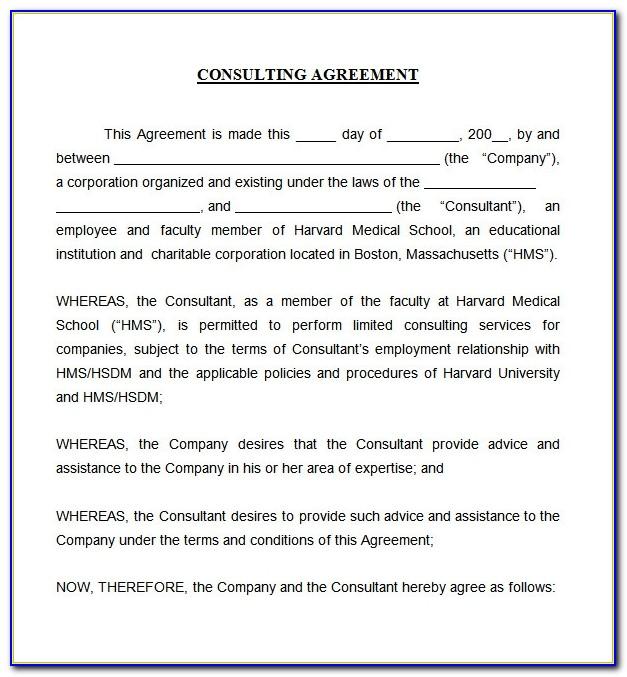 Simple Consulting Agreement Template Uk