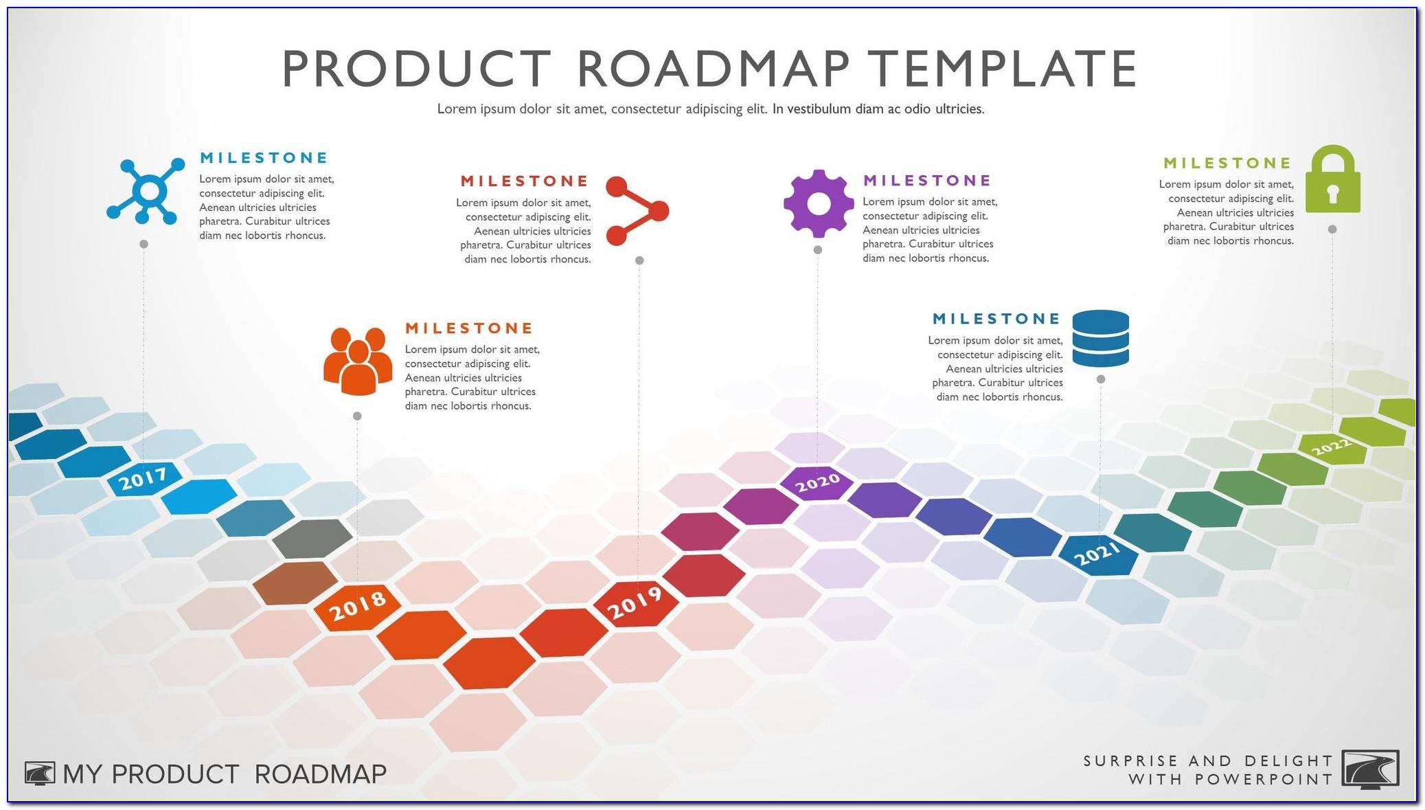 Simple Powerpoint Product Roadmap Template