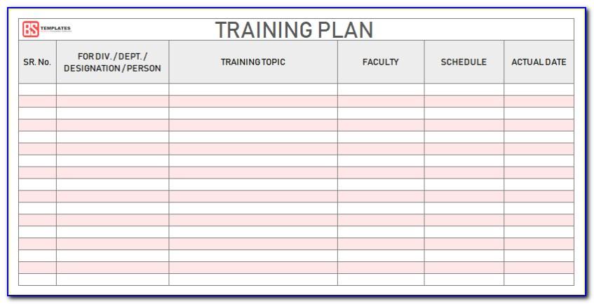 Staff Training Schedule Template Excel