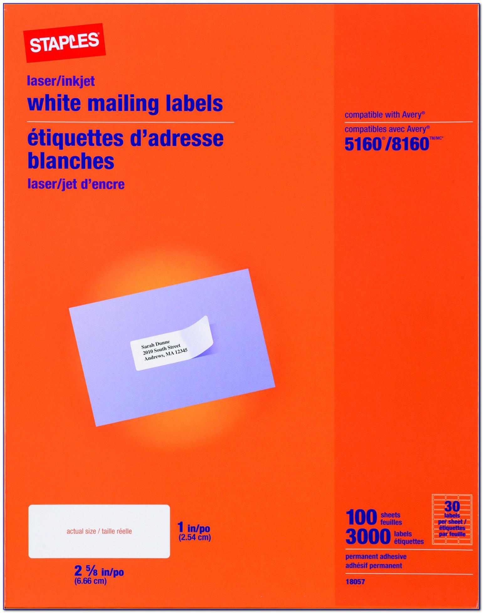 Staples Labels Template 5267