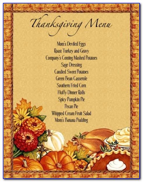 Table Place Cards Template Thanksgiving