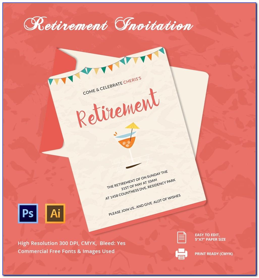 Teacher Retirement Invitation Template Free