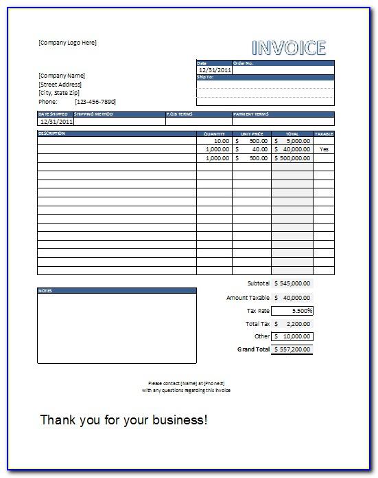 Templates For Invoices Uk