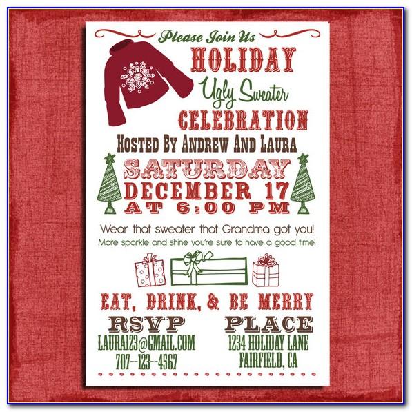 Ugly Sweater Contest Invitation Template