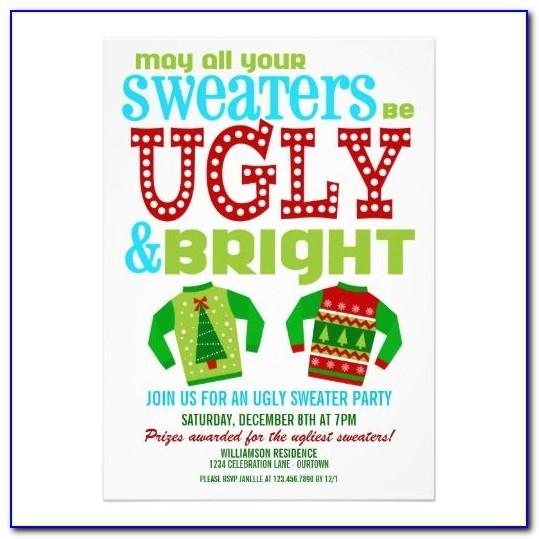Ugly Sweater Invite Template Free