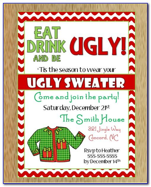 Ugly Sweater Party Invitation Template Free Word