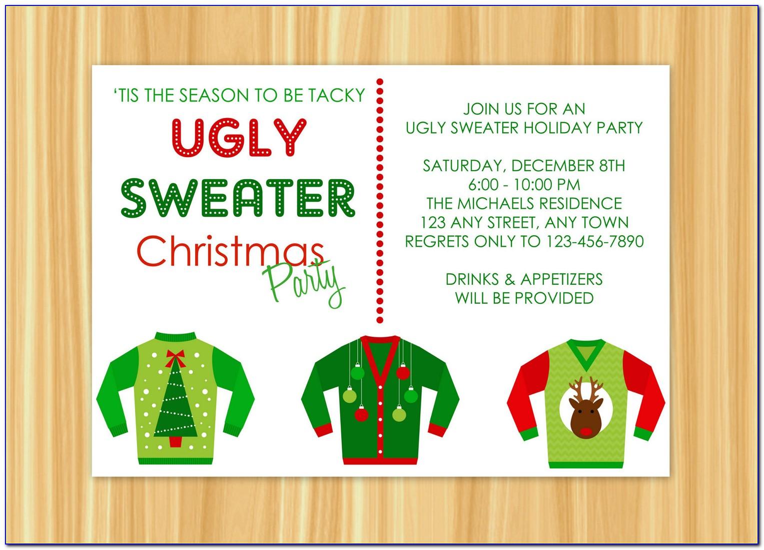 Ugly Sweater Party Template Free