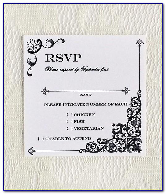 Wedding Rsvp Card Template Word