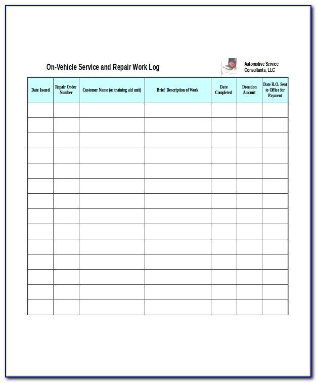 Work Order Tracker Template Excel