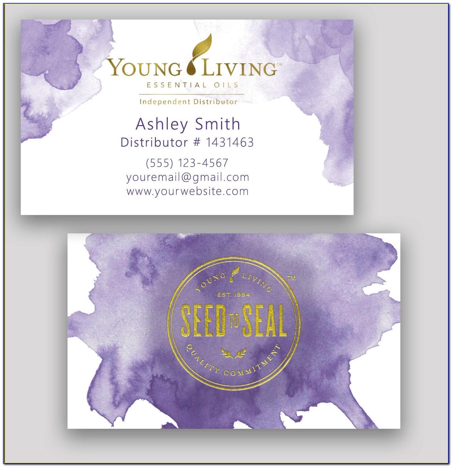 Young Living Business Card Templates Free