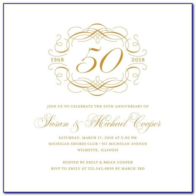 50 Anniversary Invitations Templates