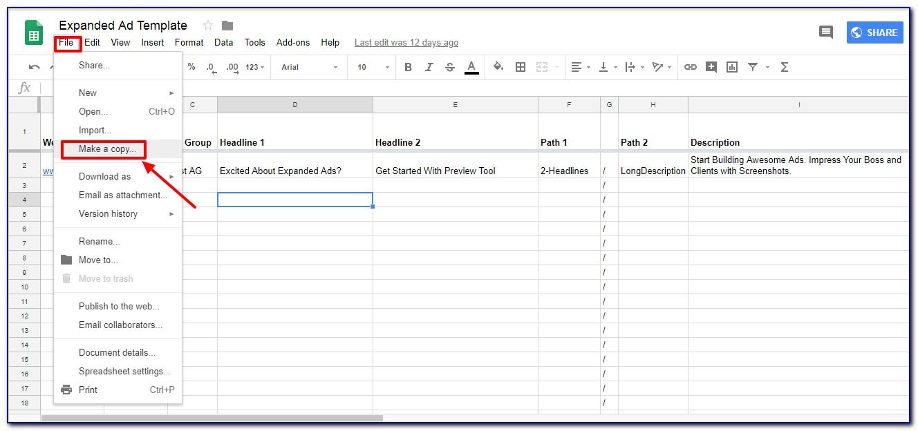 Adwords Report Template Excel