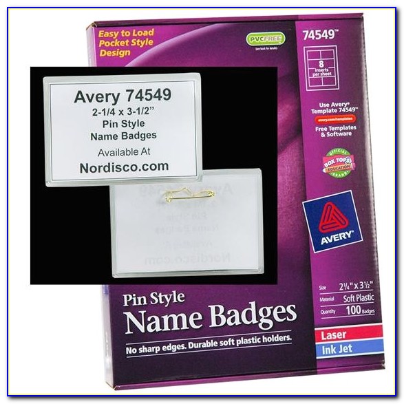 Avery Name Badge Template 74549
