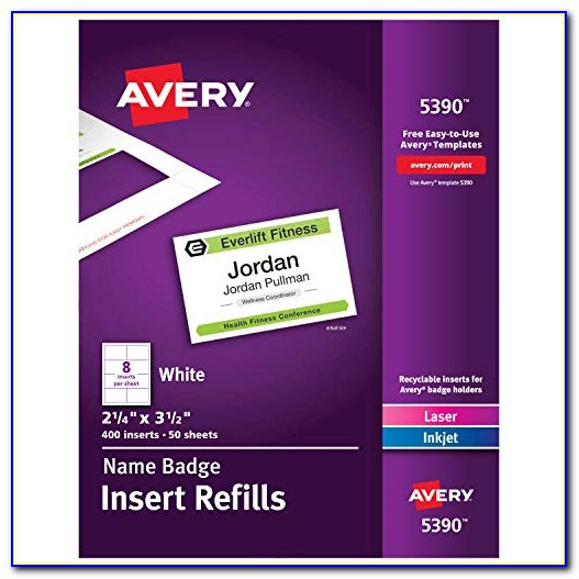 Avery Pin Style Name Badges 74549 Template