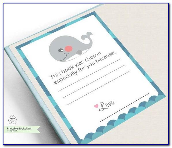 Baby Shower Bookplate Template