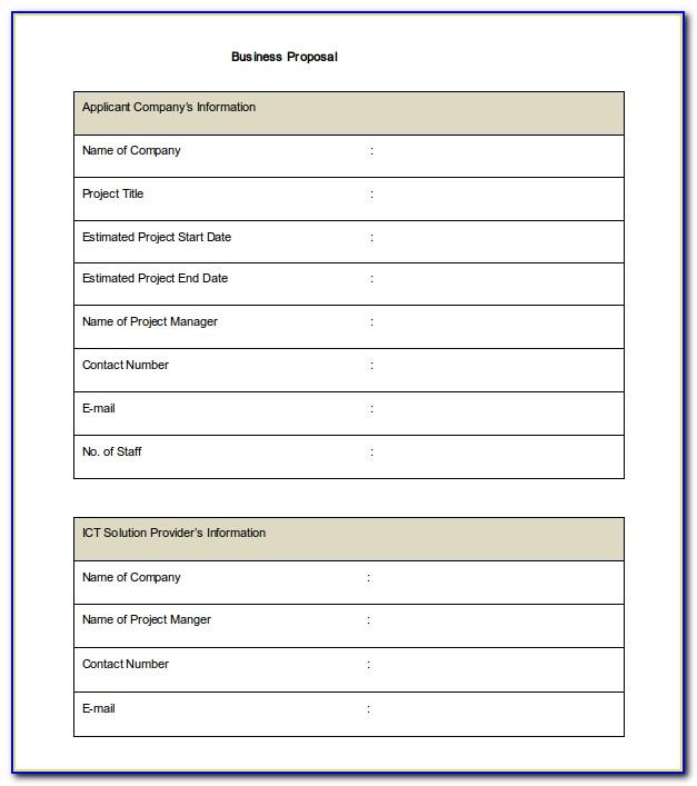 Blank Business Proposal Template