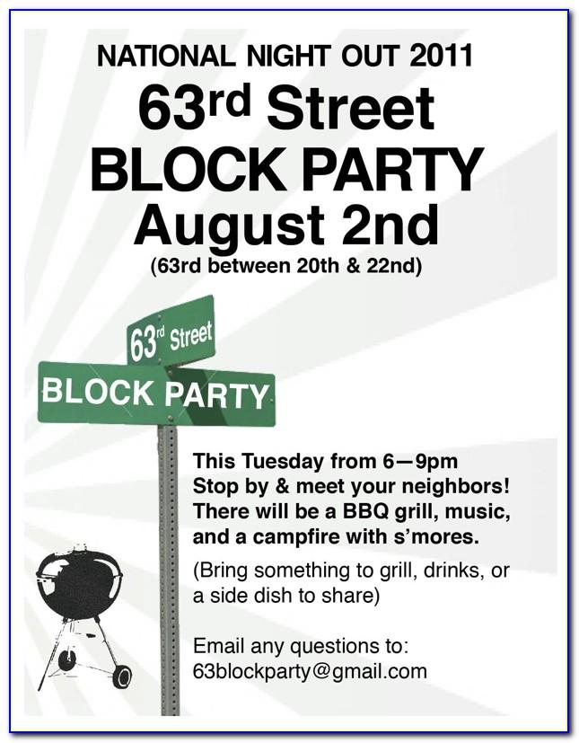 Block Party Template Flyers Free