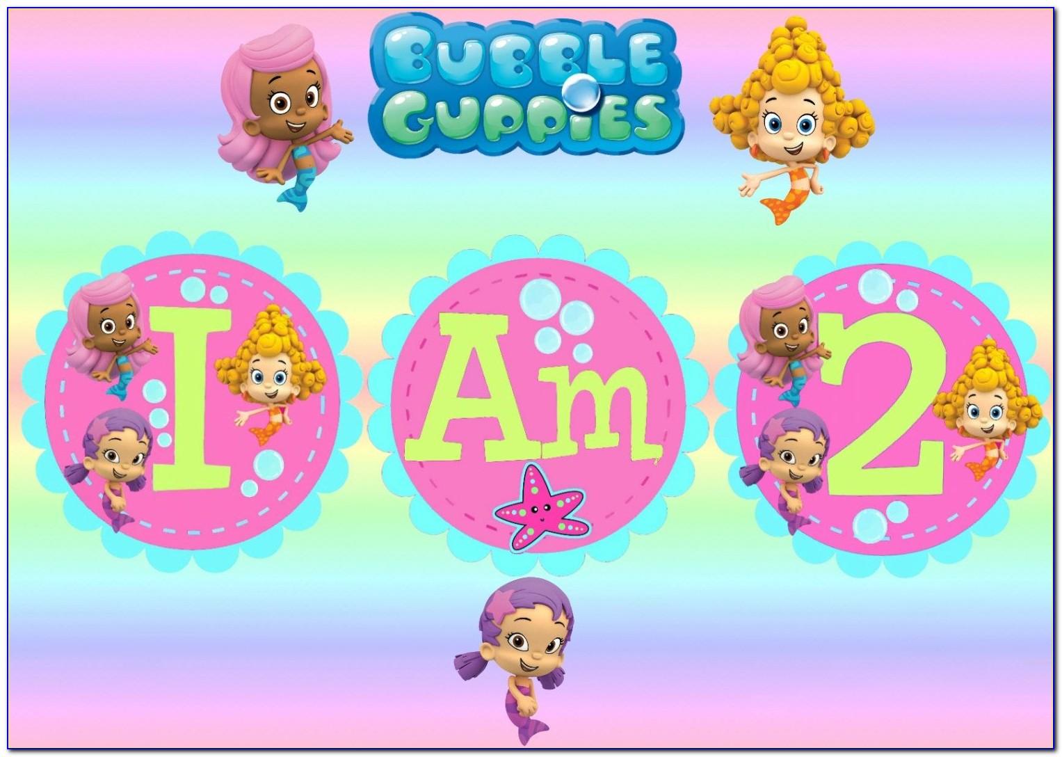 Bubble Guppies Birthday Invitation Template