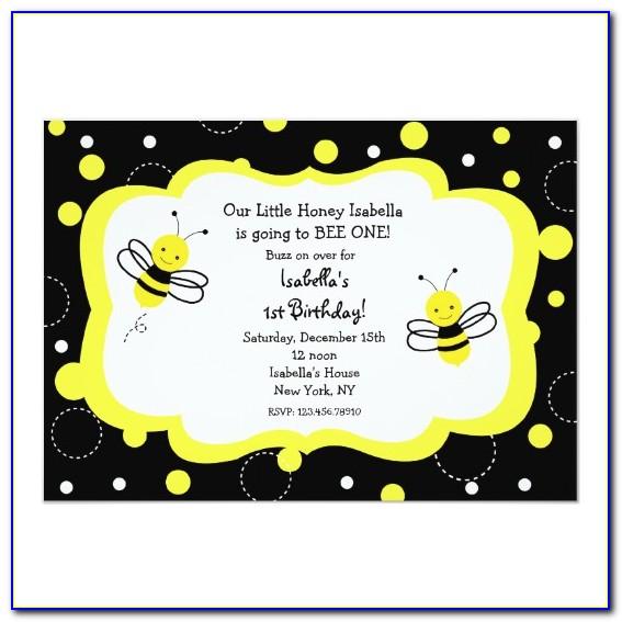 Bumble Bee Invitation Template Free