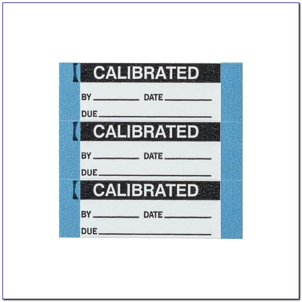 Calibration Label Format