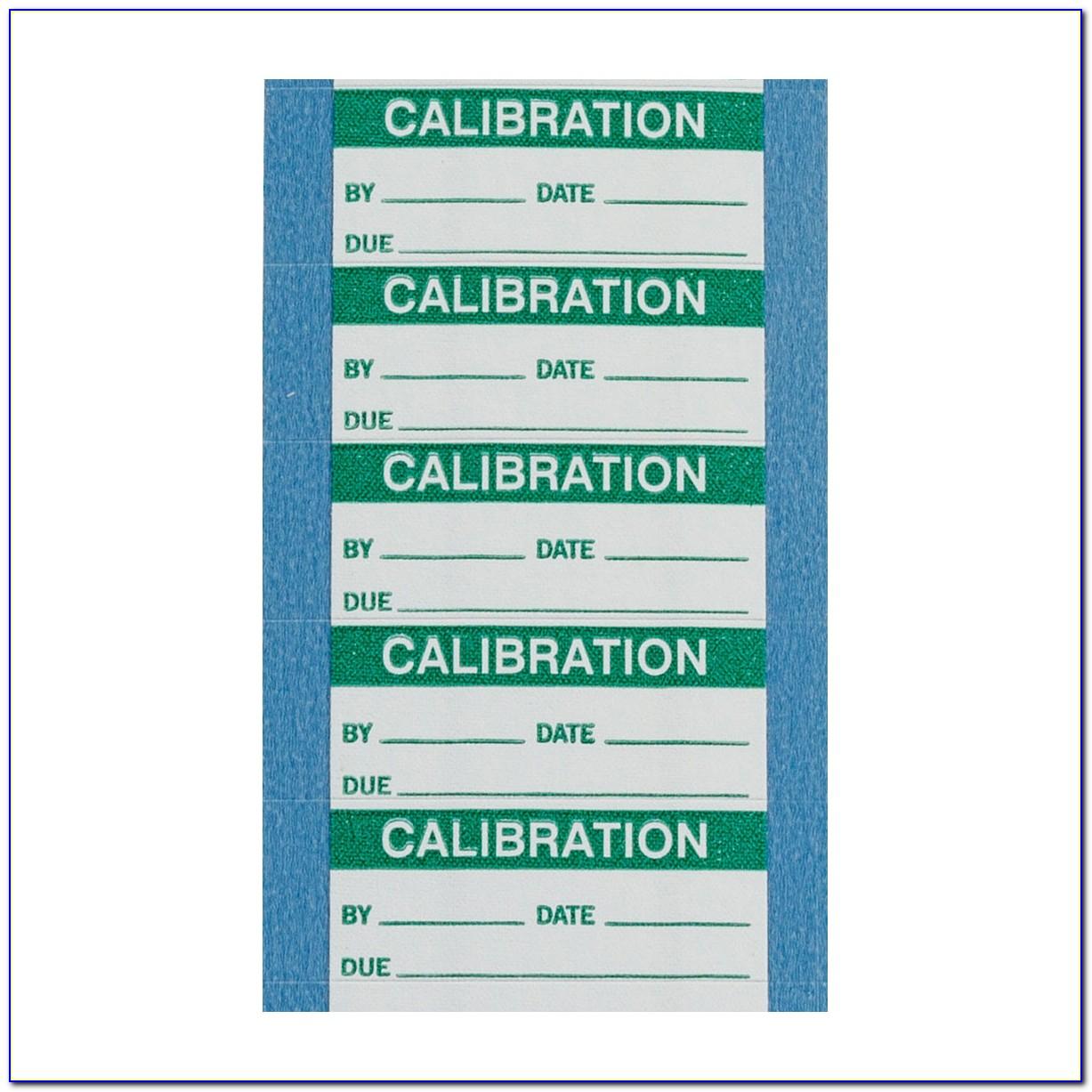 Calibration Label Template