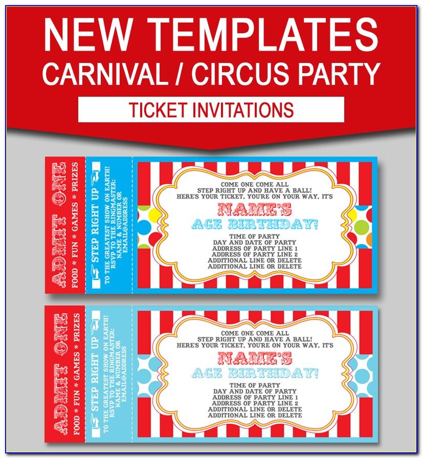 Carnival Themed Invitations Templates Free