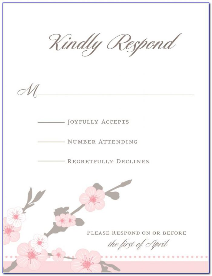 Cherry Blossom Wedding Invitation Templates Free