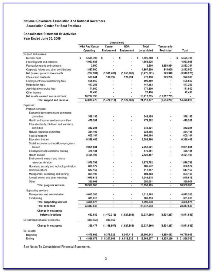 Consolidated Financial Statement Format Acca