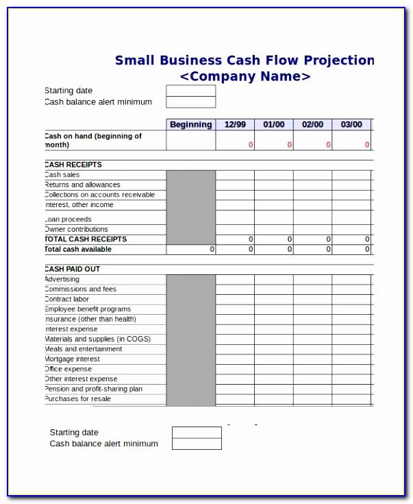 Construction Cash Flow Projection Excel Template