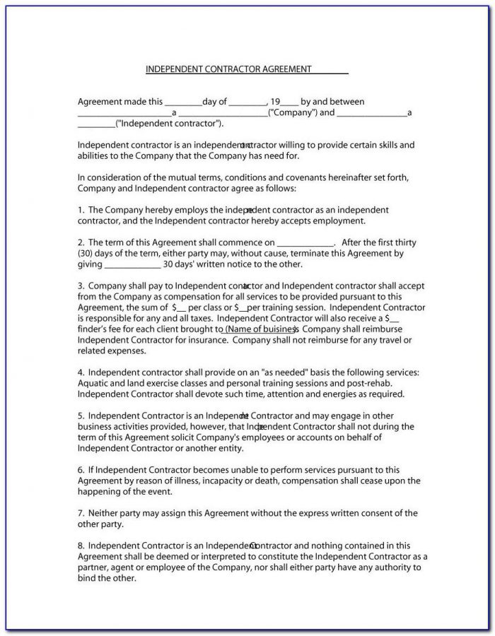 Contractor Contract Template Uk