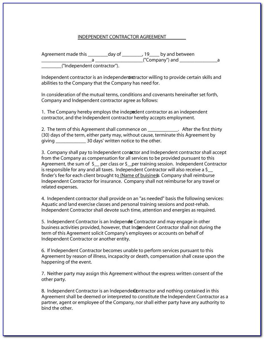 Contractor Contract Template Uk