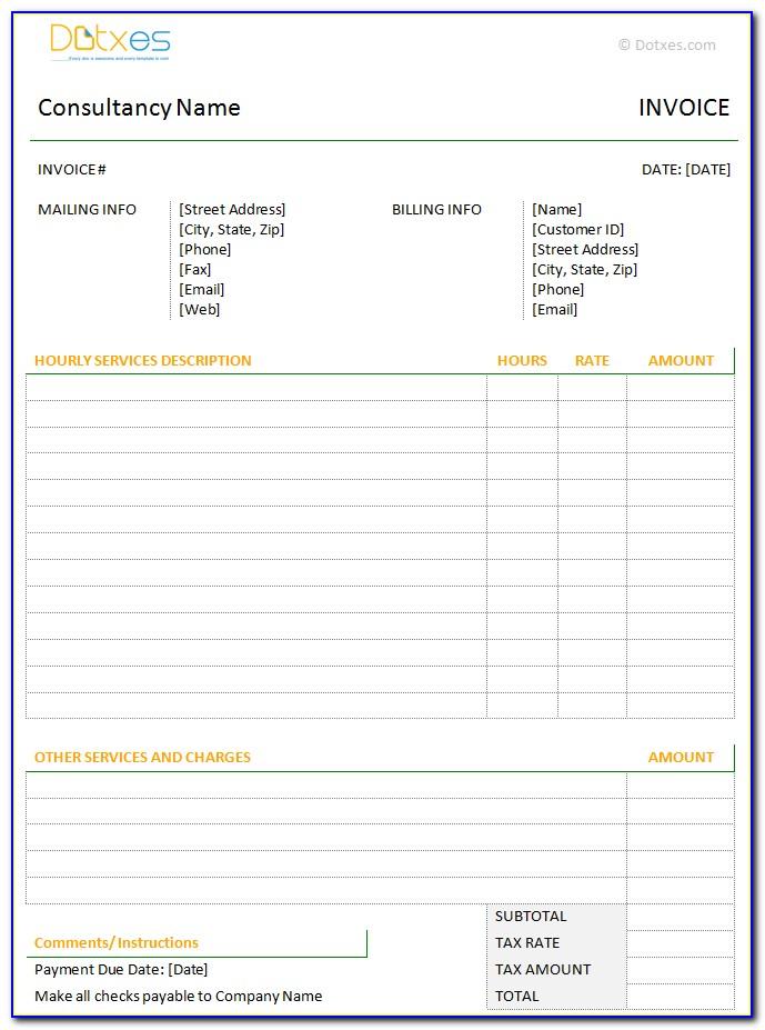 Contractor Invoice Sample Word