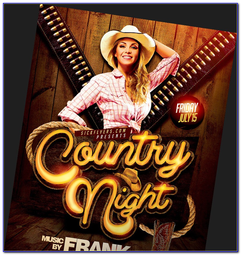 Country Western Flyer Template Free