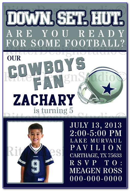 Dallas Cowboys Party Invitation Templates