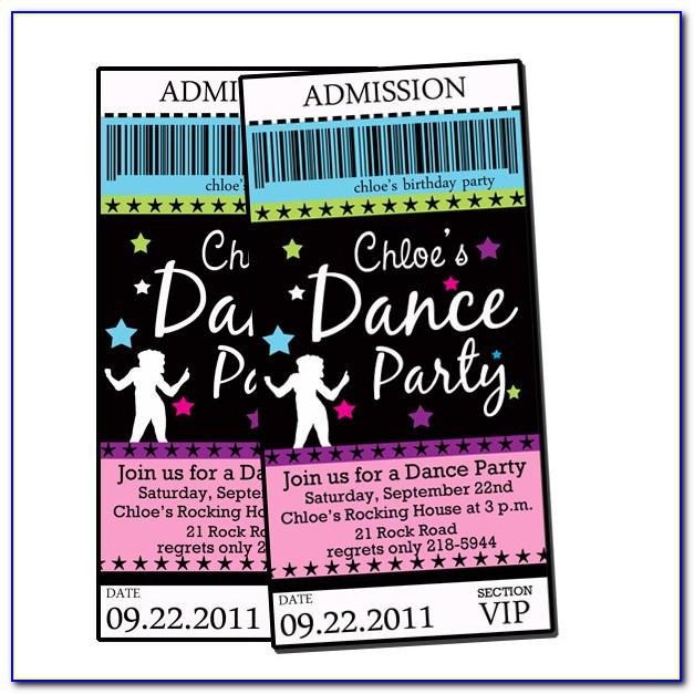 Dance Party Invitations Templates Free