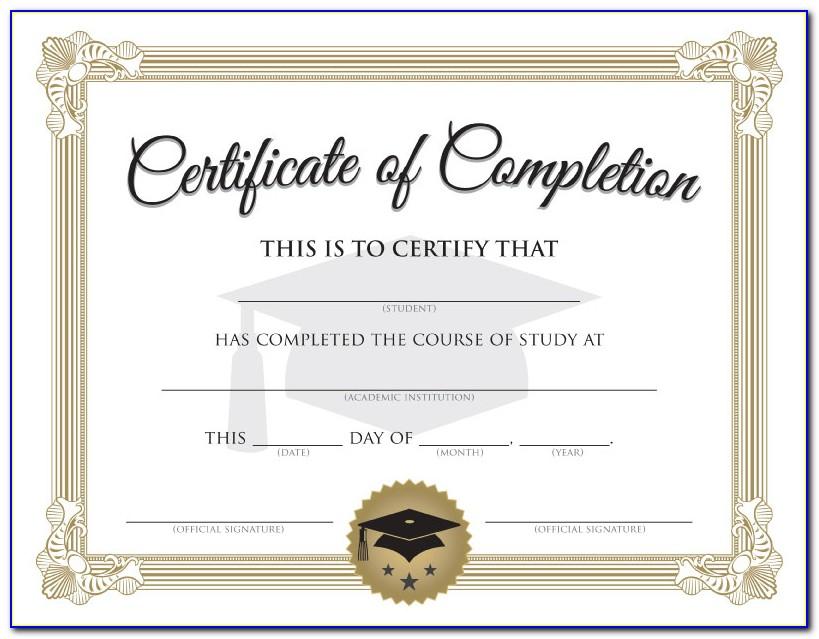 Diploma Certificate Format Free Download