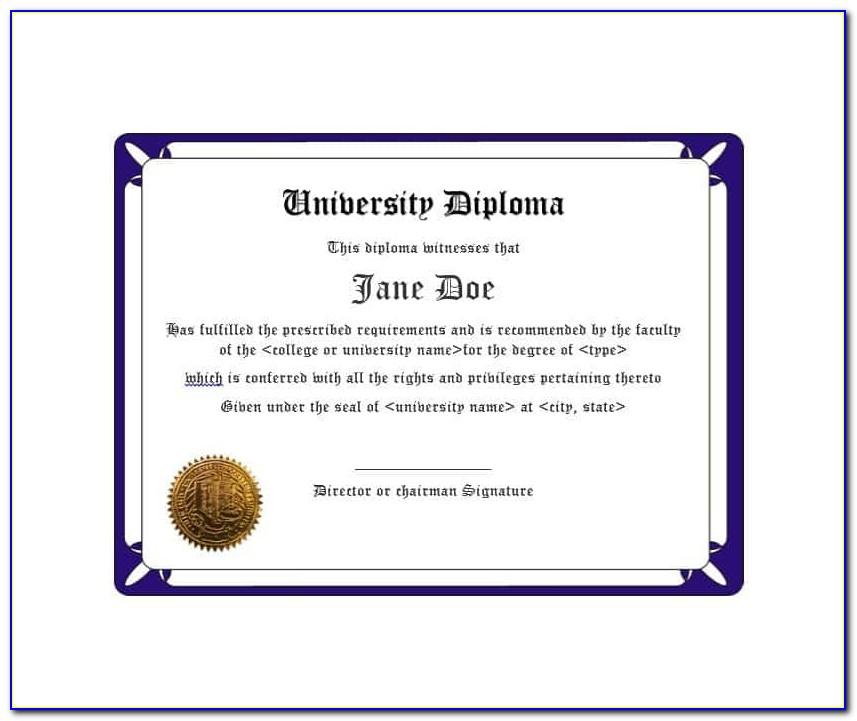 Diploma Certificate Template Free